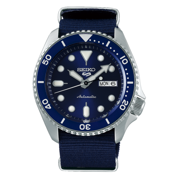 Seiko 5 Sports Automatic SKX Blue Dial Blue NATO Strap Watch For Men - SRPD51K2 - Image 6